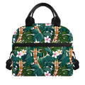 Tropical Giraffe Pattern Print Insulated Lunch Bag