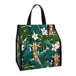 Tropical Giraffe Pattern Print Insulated Lunch Tote