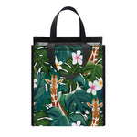 Tropical Giraffe Pattern Print Insulated Lunch Tote