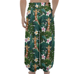 Tropical Giraffe Pattern Print Lantern Pants