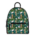 Tropical Giraffe Pattern Print Leather Backpack