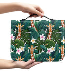 Tropical Giraffe Pattern Print Leather Bible Cover