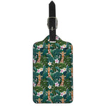Tropical Giraffe Pattern Print Luggage Tag