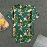 Tropical Giraffe Pattern Print Men's Bodysuit