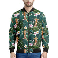 Tropical Giraffe Pattern Print Men's Bomber Jacket