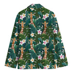 Tropical Giraffe Pattern Print Men's Cotton Blazer