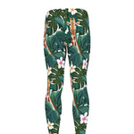 Tropical Giraffe Pattern Print Men's leggings