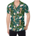 Tropical Giraffe Pattern Print Men's Shirt