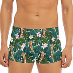 Tropical Giraffe Pattern Print Men's Short Boxer Briefs