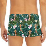 Tropical Giraffe Pattern Print Men's Short Boxer Briefs