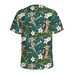 Tropical Giraffe Pattern Print Men's Sports T-Shirt