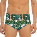 Tropical Giraffe Pattern Print Men's Triangle Swim Briefs
