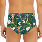 Tropical Giraffe Pattern Print Men's Triangle Swim Briefs