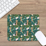 Tropical Giraffe Pattern Print Mouse Pad