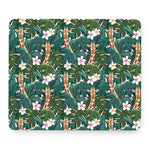 Tropical Giraffe Pattern Print Mouse Pad