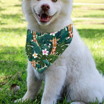 Tropical Giraffe Pattern Print Over The Collar Dog Bandana