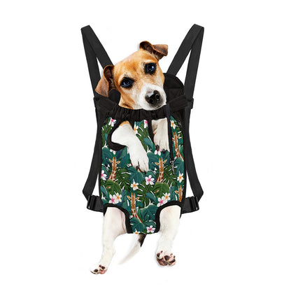 Tropical Giraffe Pattern Print Pet Carrier Backpack