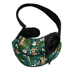 Tropical Giraffe Pattern Print Pet Sling Carrier