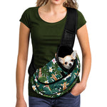 Tropical Giraffe Pattern Print Pet Sling Carrier