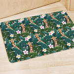 Tropical Giraffe Pattern Print Polyester Doormat