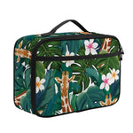 Tropical Giraffe Pattern Print Portable Lunch Bag