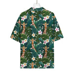 Tropical Giraffe Pattern Print Rayon Hawaiian Shirt