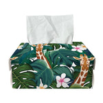 Tropical Giraffe Pattern Print Rectangle Tissue Box Cover