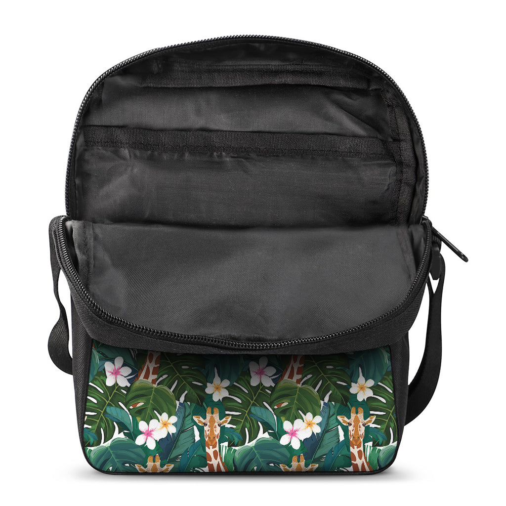 Tropical Giraffe Pattern Print Rectangular Crossbody Bag