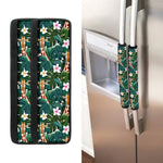 Tropical Giraffe Pattern Print Refrigerator Handle Covers