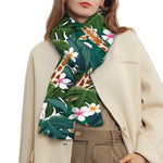 Tropical Giraffe Pattern Print Scarf