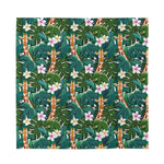 Tropical Giraffe Pattern Print Silk Bandana