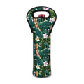 Tropical Giraffe Pattern Print Single Neoprene Wine Tote