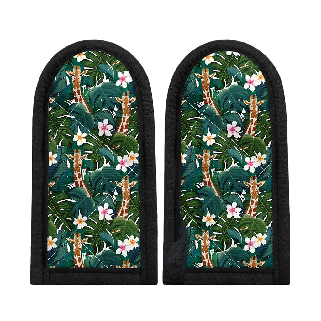 Tropical Giraffe Pattern Print Skillet Handle Cover