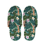 Tropical Giraffe Pattern Print Slippers