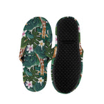 Tropical Giraffe Pattern Print Slippers