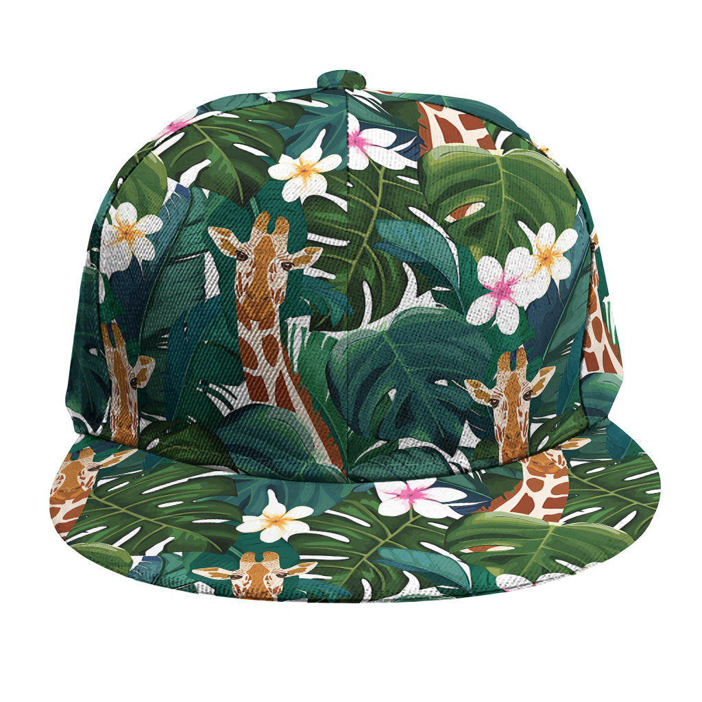 Tropical Giraffe Pattern Print Snapback Cap