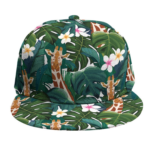 Tropical Giraffe Pattern Print Snapback Cap