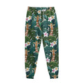 Tropical Giraffe Pattern Print Sweatpants