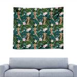 Tropical Giraffe Pattern Print Tapestry
