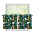 Tropical Giraffe Pattern Print Tier Curtains