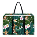 Tropical Giraffe Pattern Print Utility Tote Bag