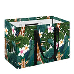 Tropical Giraffe Pattern Print Utility Tote Bag