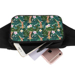 Tropical Giraffe Pattern Print Waist Bag