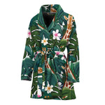 Tropical Giraffe Pattern Print Women's Bathrobe