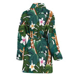 Tropical Giraffe Pattern Print Women's Bathrobe