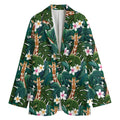 Tropical Giraffe Pattern Print Women's Blazer