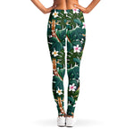 Tropical Giraffe Pattern Print Women's Leggings