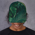 Tropical Green Leaves Print Baseball Cap
