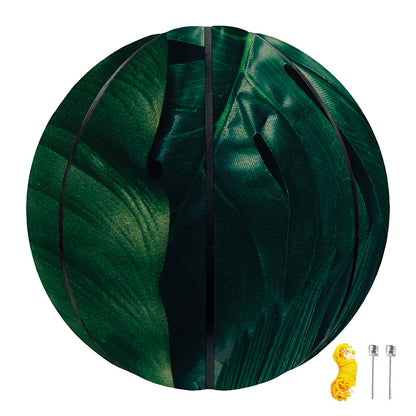Tropical Green Leaves Print Basketball