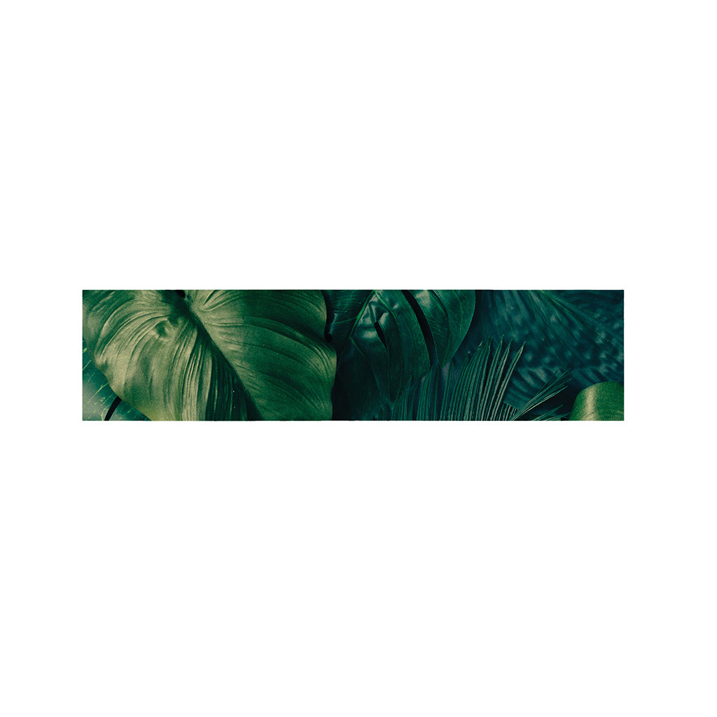 Tropical Green Leaves Print Bed Runner